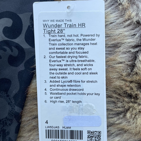 Wunder Train High Rise Tight 28” Size 4 - Picture 4 of 4